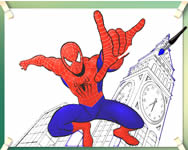 Spiderman flying coloring Pókemberes játékok ingyen